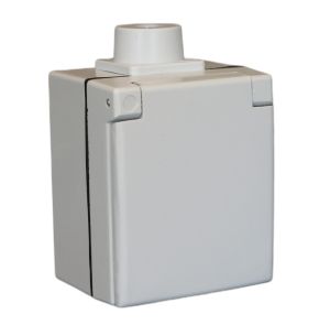 Perilex opbouw stopcontact 16A SWD grijs ABL - Afbeelding 3