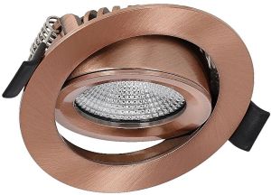LED inbouwspot 6W 3CCT 82mm 36gr rond verstelbaar koper - Afbeelding 3
