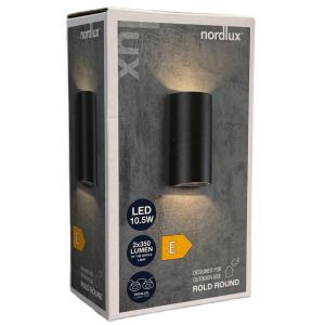LED Wandlamp Rold halfrond zwart 10,5W 3000K IP54 - Afbeelding 3
