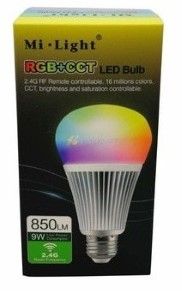 RGB-CCT LED E27 GLS 9W RF 2.4G - Afbeelding 3