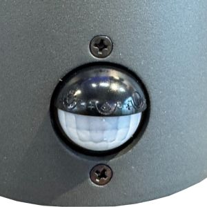 Wandlamp E27 gebogen antraciet IP54 + sensor - Afbeelding 3