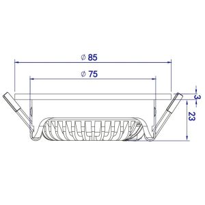 LED inbouwspot 5W 2700K 85mm 60gr rond verstelbaar wit - Afbeelding 3