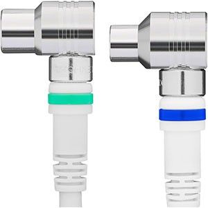 Coax aansluitkabel compleet haaks IEC 3m - Afbeelding 2