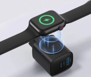 USB + USB-C snellader 20W + Apple iWatch lader zwart - Afbeelding 3