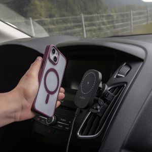 Telefoonhouder universeel ventilatierooster magnetisch + QI - Afbeelding 3