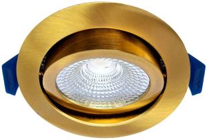 LED inbouwspot 5-7W CCT 85mm 36gr rond verstelbaar messing - Afbeelding 3
