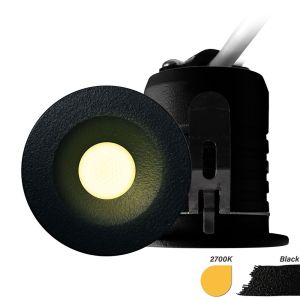 LED mini inbouwspot 3W 2700K 35mm 30gr rond vast zwart - Afbeelding 3
