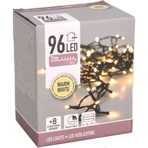 LED Batterijverlichting streng 96 LEDS 720cm warm wit - Afbeelding 3
