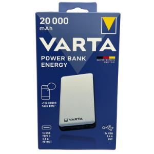 Powerbank 20.000mA zilver USB + USB-C - Afbeelding 4