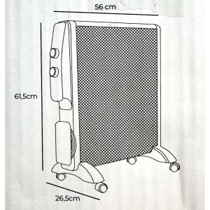 Infraroodstraler Mica 2000W wit met thermostaat - Afbeelding 4