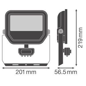 LED Bouwlamp 41W 4000K zwart + sensor - Afbeelding 4