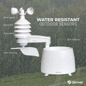 Weerstation kleurrijk met draadloze regen en windsensor - Afbeelding 4