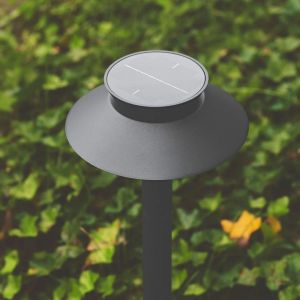 LED solar paallamp Justina 5W 3000K zwart IP44 60cm - Afbeelding 4