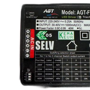 LED driver 28-40W 700-1050mA Dimbaar AC AGT - Afbeelding 4