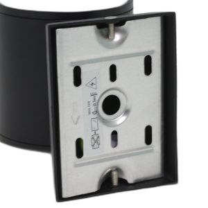 Wandlamp E27 rond zwart IP54 + sensor - Afbeelding 4