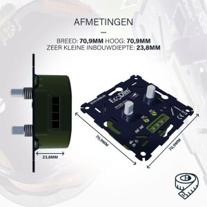 LED dimmer DUO 2-100W EcoDim fase afsnijding - Afbeelding 4