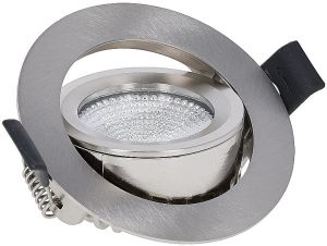 LED inbouwspot 6W 3CCT 82mm 36gr rond verstelbaar geschuurd staal - Afbeelding 4