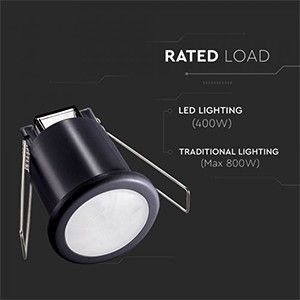 Bewegingsmelder inbouw plafond 360 graden zwart compact - Afbeelding 4
