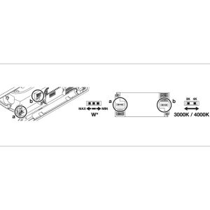 LED Portiek armatuur 8W 2CCT opaalkap IP65 + bewegingsmelder zwart - Afbeelding 4