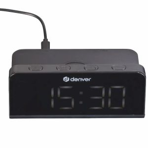 Digitale wekker met QI lader 10W voor smartphone - Afbeelding 4