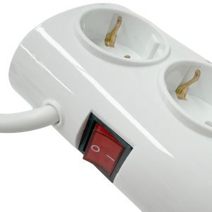 TCD RA 2V 1,5m wit + 3xUSB - bureau montage opbouw - Afbeelding 4