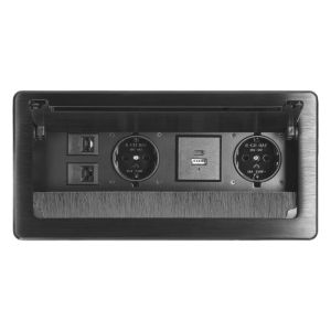 TCD RA 2V + USB en USB-C +2xUTP zwart + aansluitsnoer - Afbeelding 4