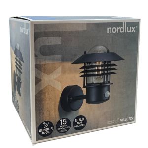 Wandlamp Vejers E27 zwart IP44 + sensor - Afbeelding 4