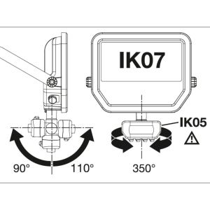 LED Bouwlamp 41W 3000K zwart + sensor - Afbeelding 5