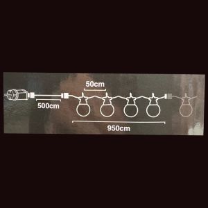 Feestverlichting 20 lampen G50 gekleurd koppelbaar - Afbeelding 5