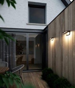 LED Solar wandlamp Agena 5W 3000K zwart IP44 - Afbeelding 5