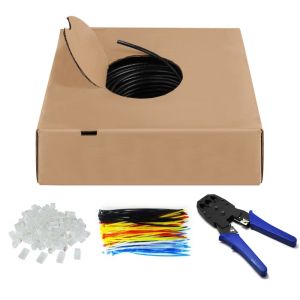 UTP CAT6 box 305m zwart massief OUTDOOR set - Afbeelding 5