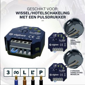 LED dimmer element 0-250W EcoDim fase afsnijding - ZIGBEE - Afbeelding 5