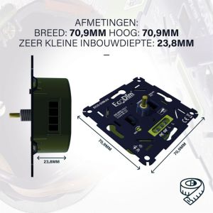 LED dimmer 0-500W EcoDim universeel - Afbeelding 6