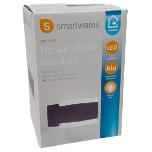 Wandlamp zwart vierkant 8W LED IP44 3000K - Afbeelding 6