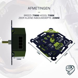 LED dimmer 0-200W EcoDim PRO fase afsnijding - Afbeelding 7