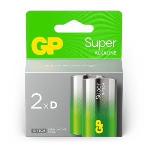 GP Super Alkaline batterij D blister(2)