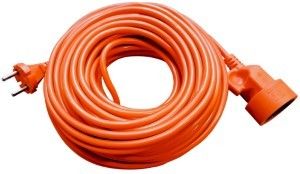 Verlengsnoer PVC oranje 2x1qmm 10m