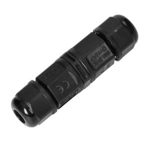 Waterdichte kabelkoppeling IP68 max. 3x1,5qmm zwart