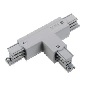 Rail 3-fase T-stuk links vast 90gr grijs
