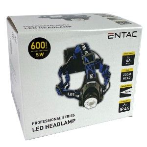 LED hoofdlamp zoom 5W aluminium zwart 4xAA