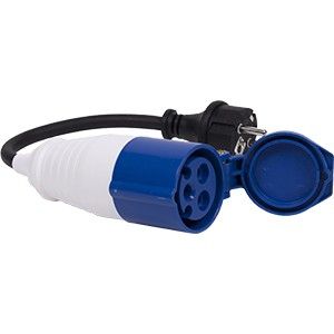 CEE verloopsnoer 20cm stekker naar CEE contra