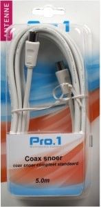 Coax snoer compleet standaard 5m
