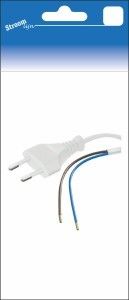 Eurosnoer 2x0,75qmm wit 3m
