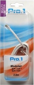 Modulair 6p4c naar 6p4c wit 3m