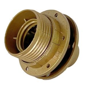 Lamphouder E27 goud met kraag en ring