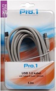 USB 3.0 A male naar B male 5m