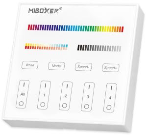 RGB-CCT draadloze opbouw schakelaar 2.4G 4-zones wit