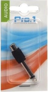 Audio adapt jack 6,3 -> tulp contra mono