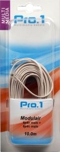 Modulair 6p4c naar 6p4c wit 10m