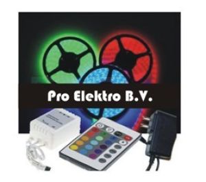 LED strip flex SET 5m 5050 12V IP65 RGB compleet